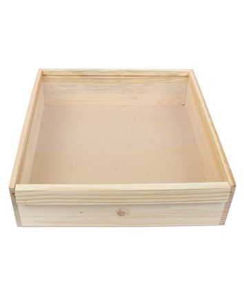 Wooden Hamper Tray with Acrylic Top